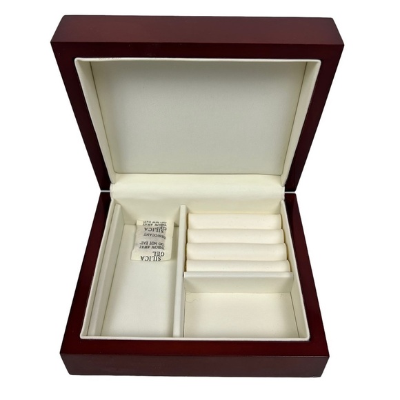 Rosewood Jewelry Box Made By Nobel Measures 6x5x2.75” Ivory Compartment Clean! - Picture 1 of 10